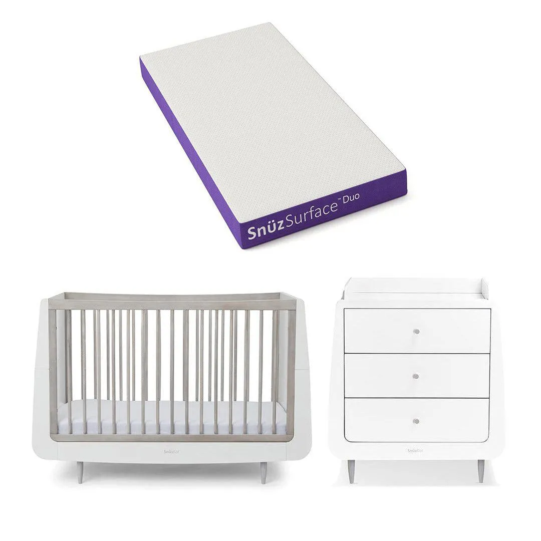 SnuzKot 2 Piece Nursery Furniture Set - The Natural Edit - Silver Birch