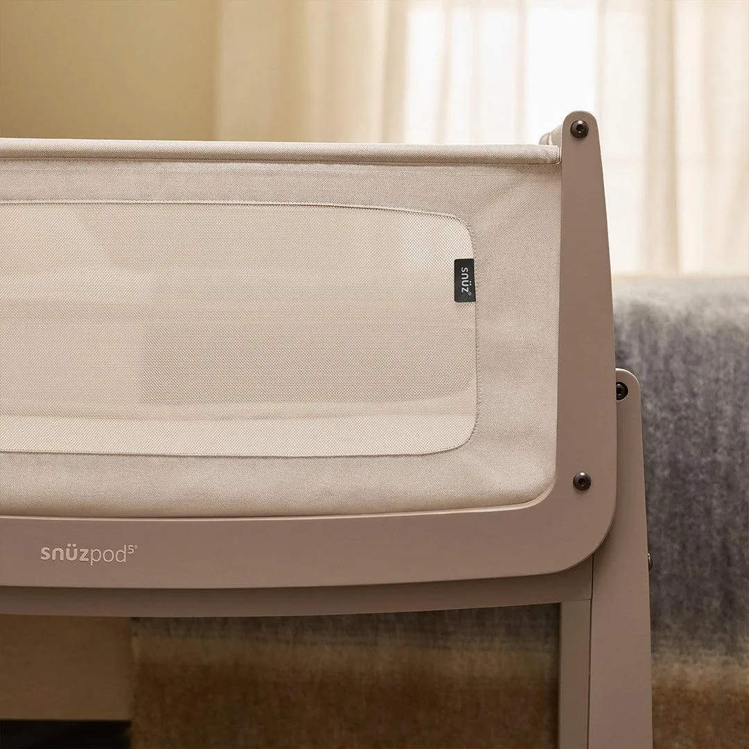 SnuzPod 5 Bedside Crib - Mocha