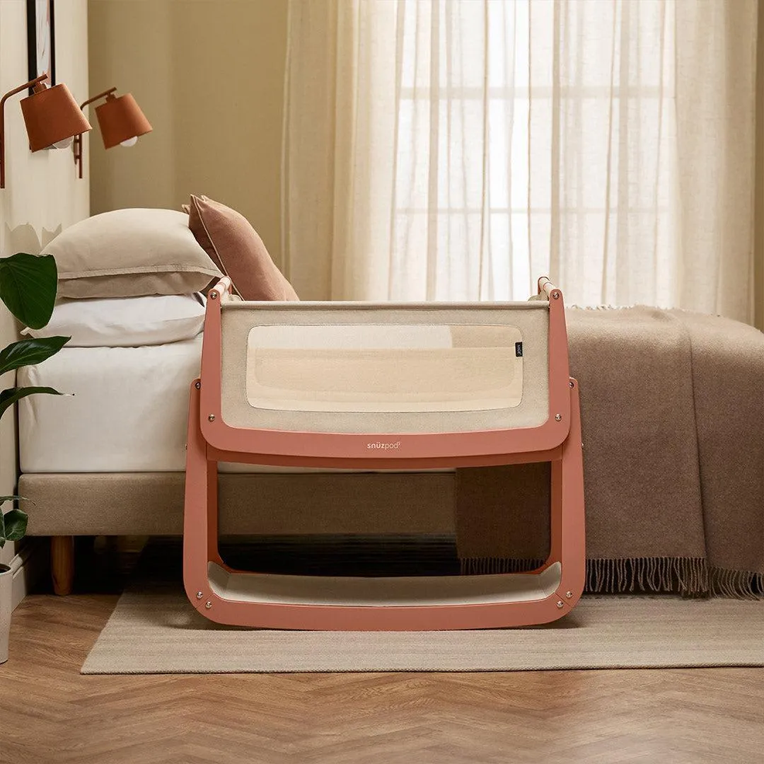 SnuzPod 5 Bedside Crib - Terracotta