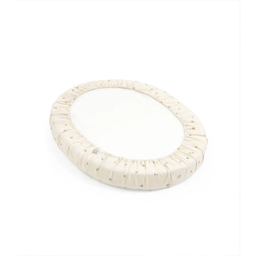 Stokke Sleepi Mini Fitted Sheet - Flower Ecru Osc