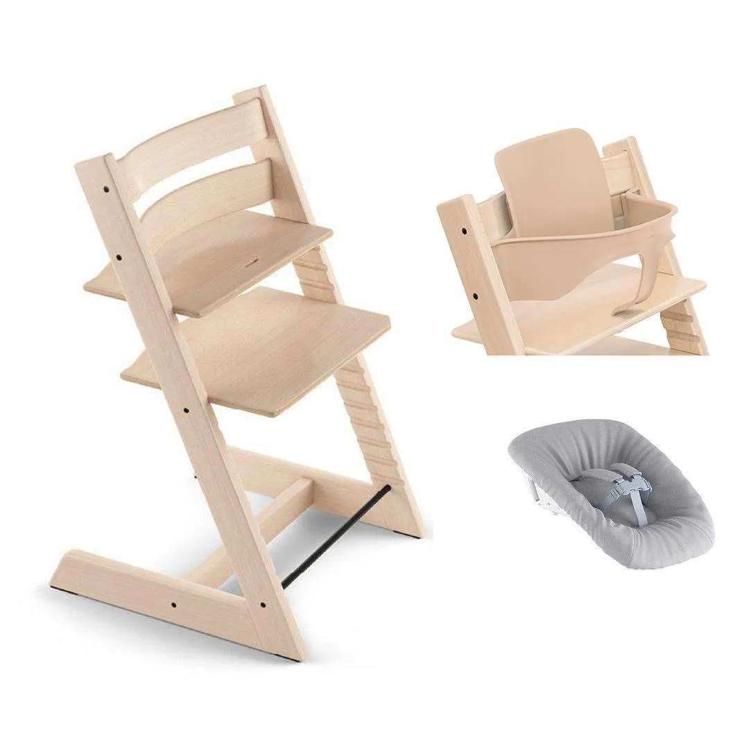 Stokke Tripp Trapp Highchair Newborn   Baby Set Bundle