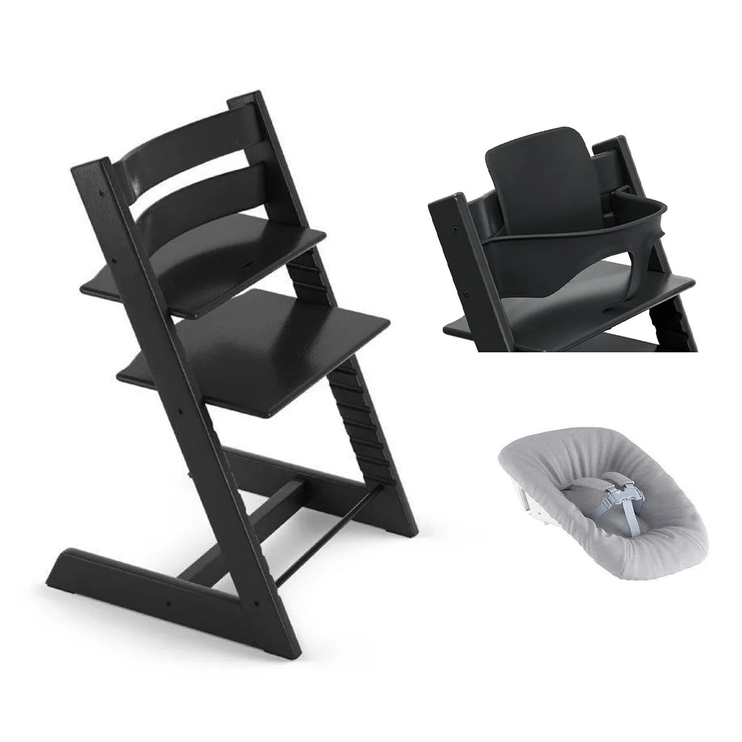 Stokke Tripp Trapp Highchair Newborn   Baby Set Bundle