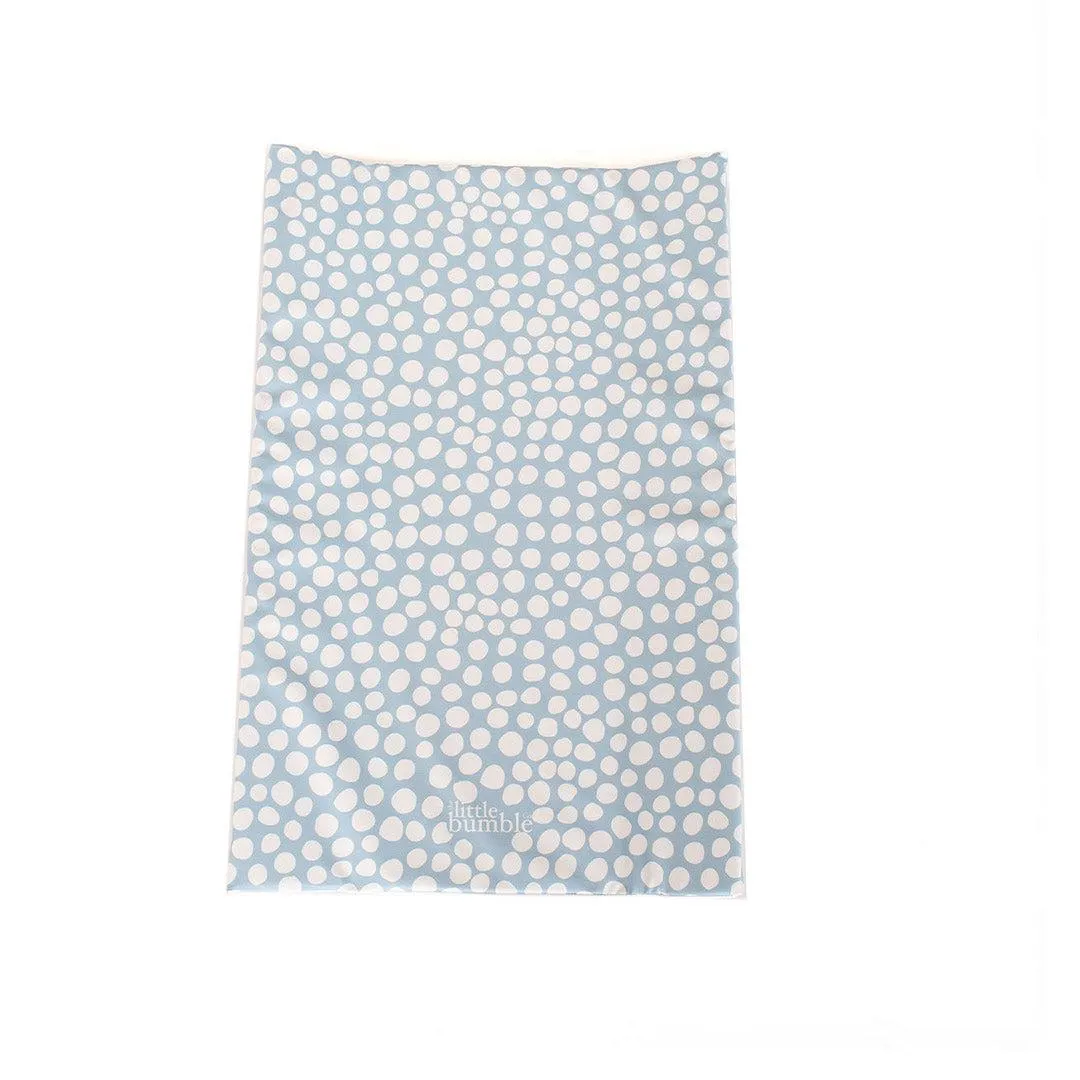 The Little Bumble Co. Anti Roll Changing Mat - Dotty - White   Blue