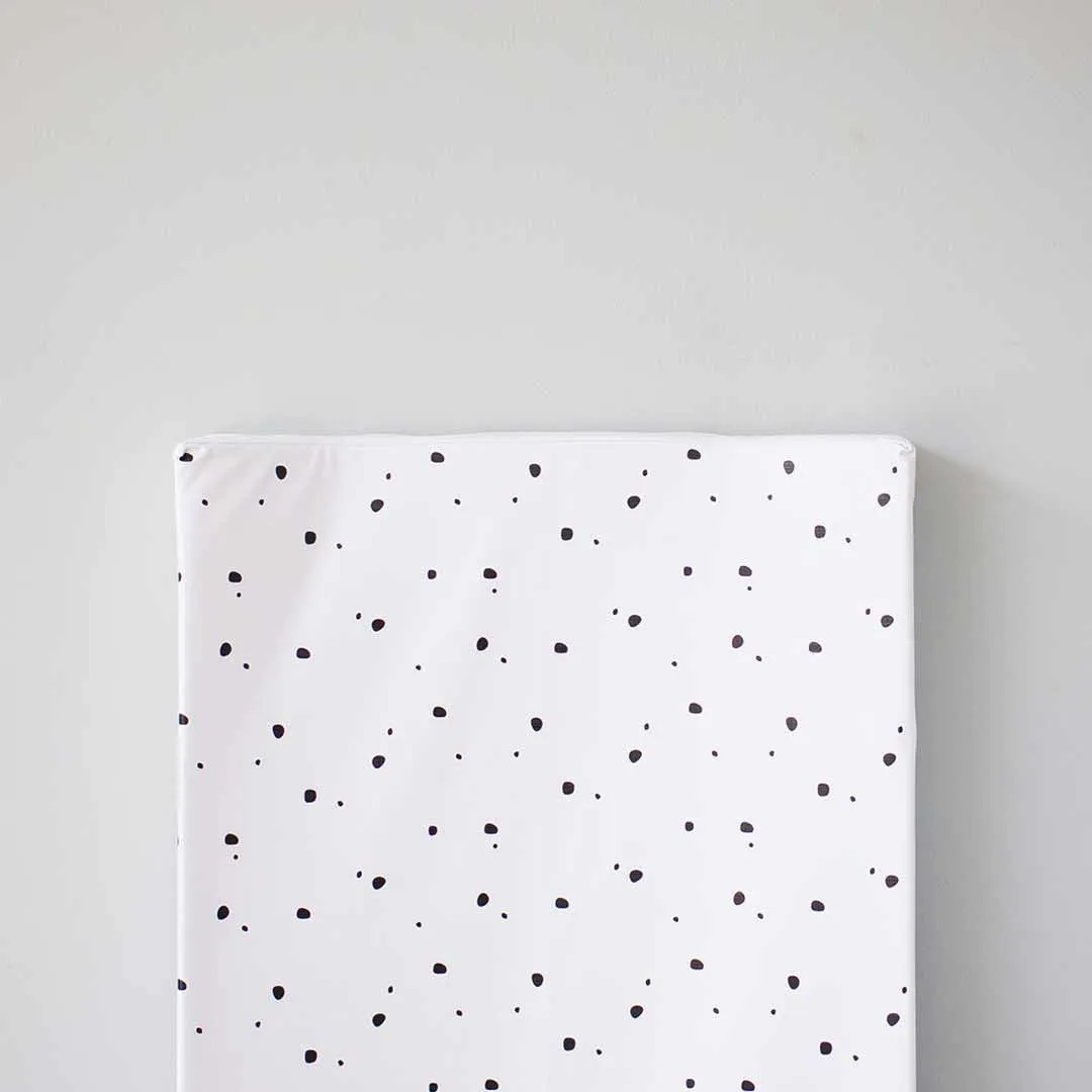 The Little Bumble Co. Anti Roll Changing Mat - Mini Dots - Black
