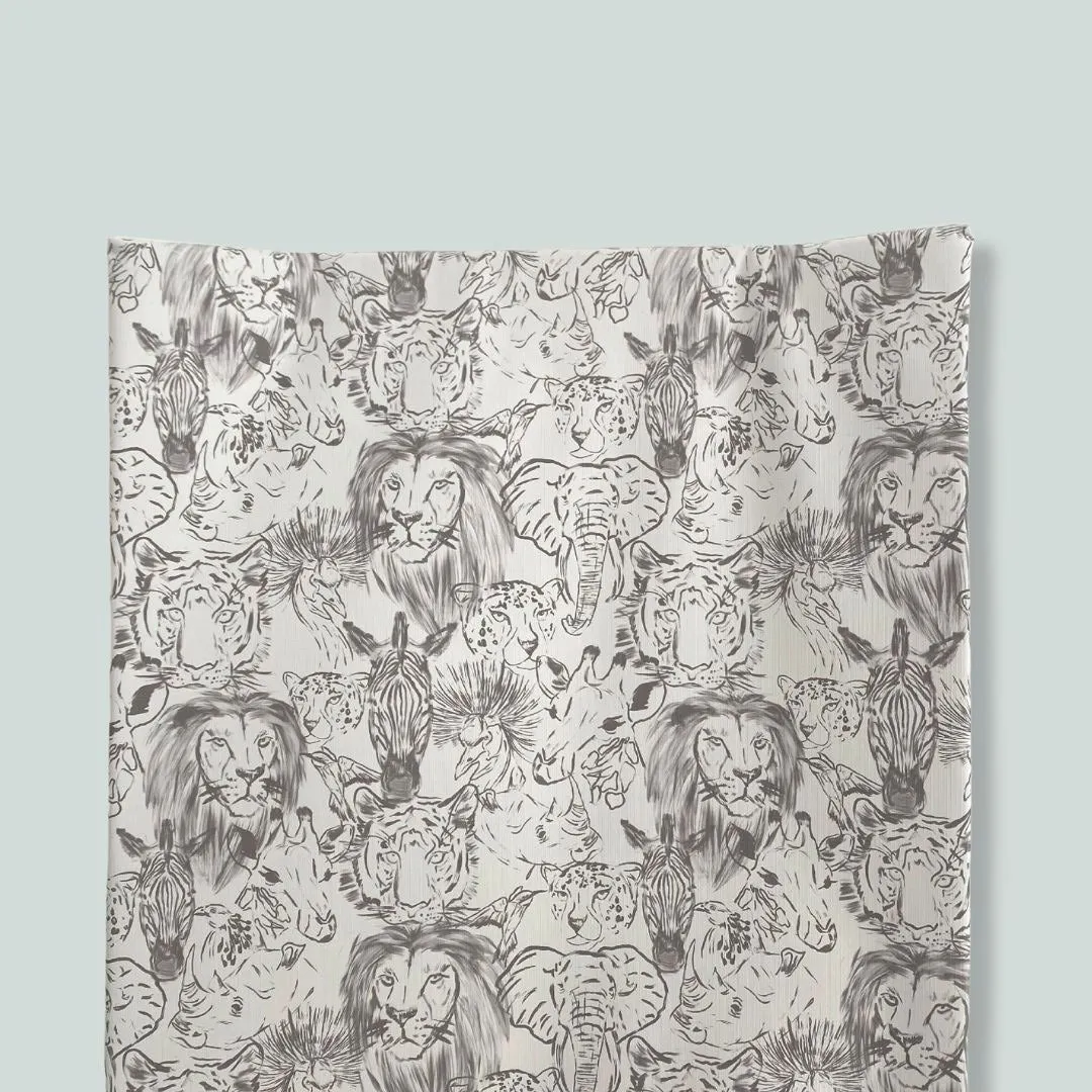 The Little Bumble Co. Anti Roll Mat - Safari Animal Faces