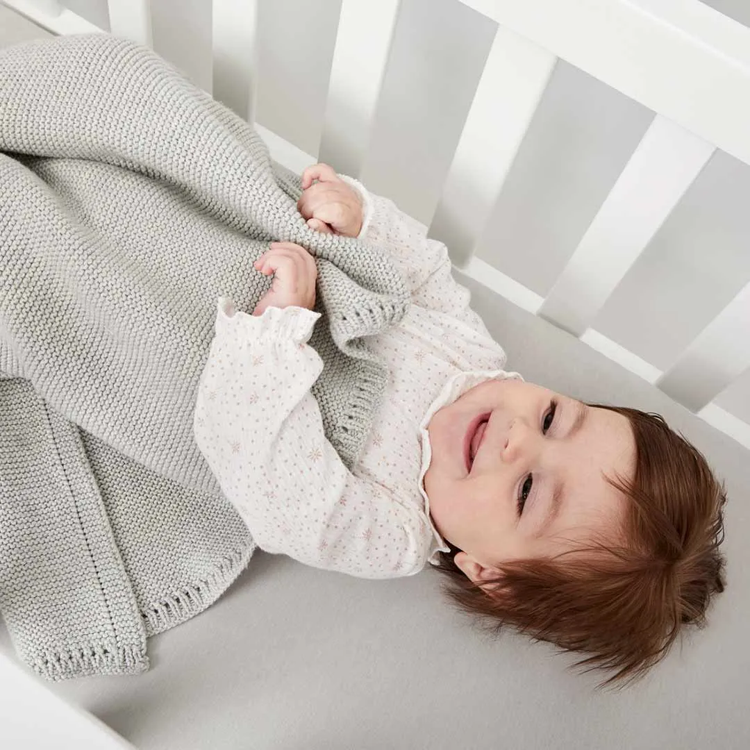 The Little Green Sheep Crib Sheet - Dove