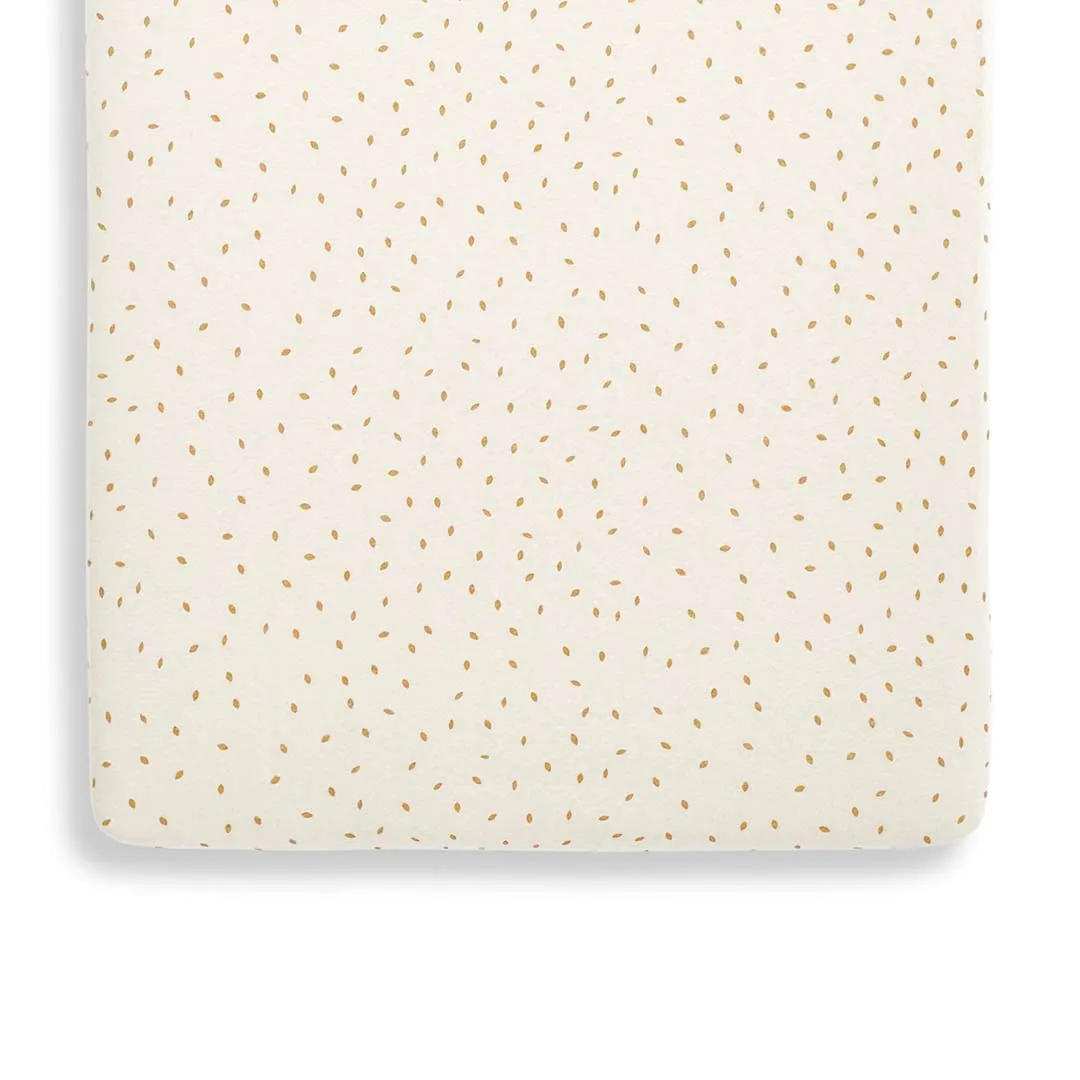 The Little Green Sheep Organic Crib Fitted Sheet - Linen Rice