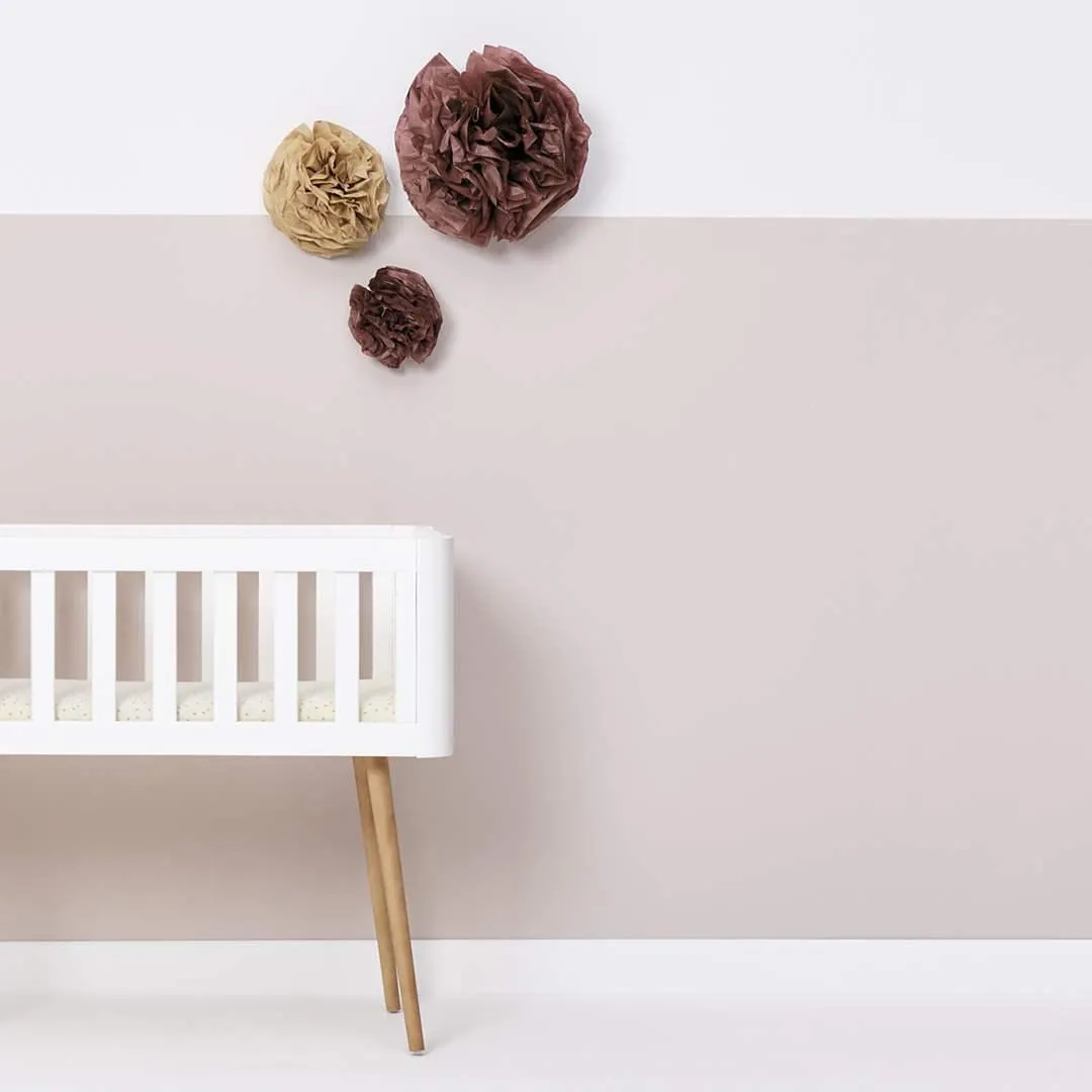The Little Green Sheep Organic Crib Fitted Sheet - Linen Rice