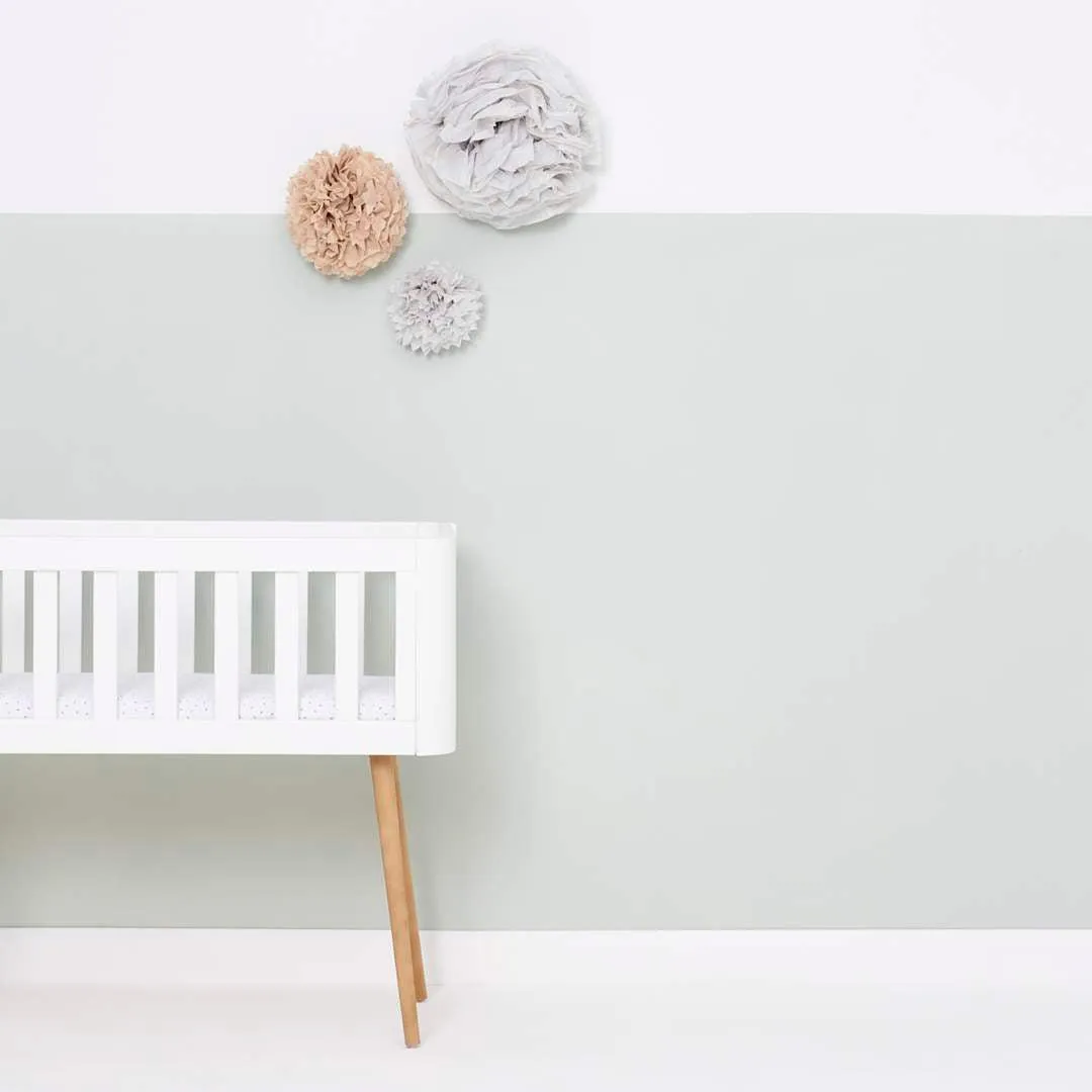 The Little Green Sheep Organic Crib Fitted Sheet - White Rice