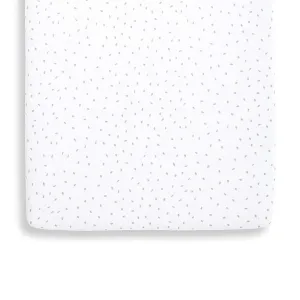The Little Green Sheep Organic Crib Fitted Sheet - White Rice