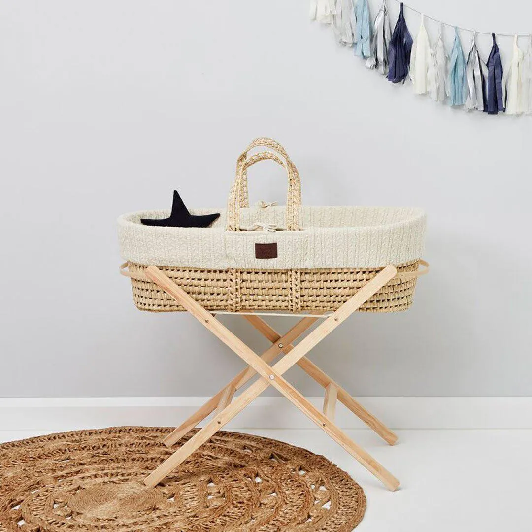 The Little Green Sheep - Organic Jersey Fitted Sheet - Moses Basket 30x70cm