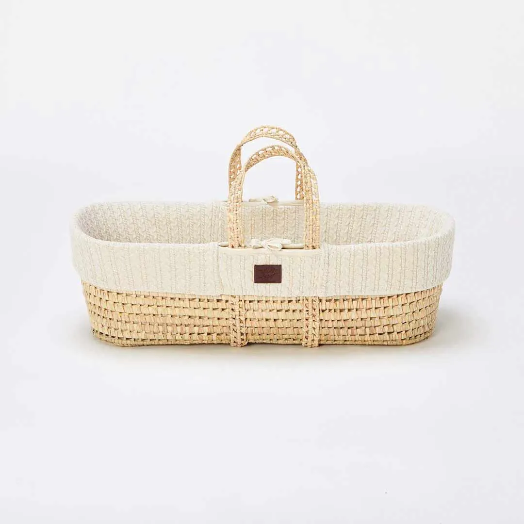 The Little Green Sheep Organic Knitted Moses Basket   Rocking Stand