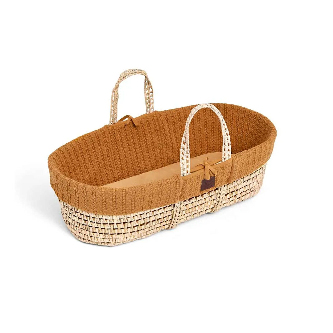 The Little Green Sheep Organic Knitted Moses Basket   Stand Bundle