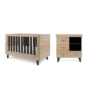 Tutti Bambini Como 2 Piece Room Set - Distressed Oak/Slate Grey