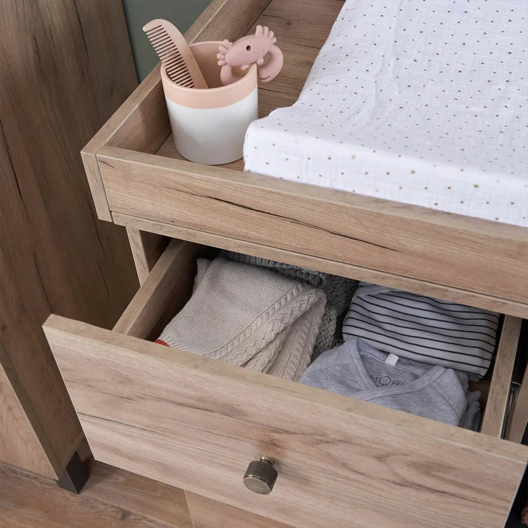 Tutti Bambini Como Chest Changer - Distressed Oak/Slate Grey