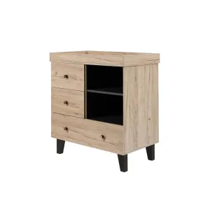 Tutti Bambini Como Chest Changer - Distressed Oak/Slate Grey