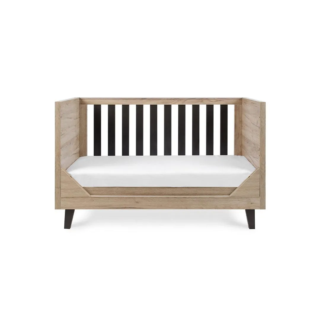 Tutti Bambini Como Cot Bed - Distressed Oak/Slate Grey