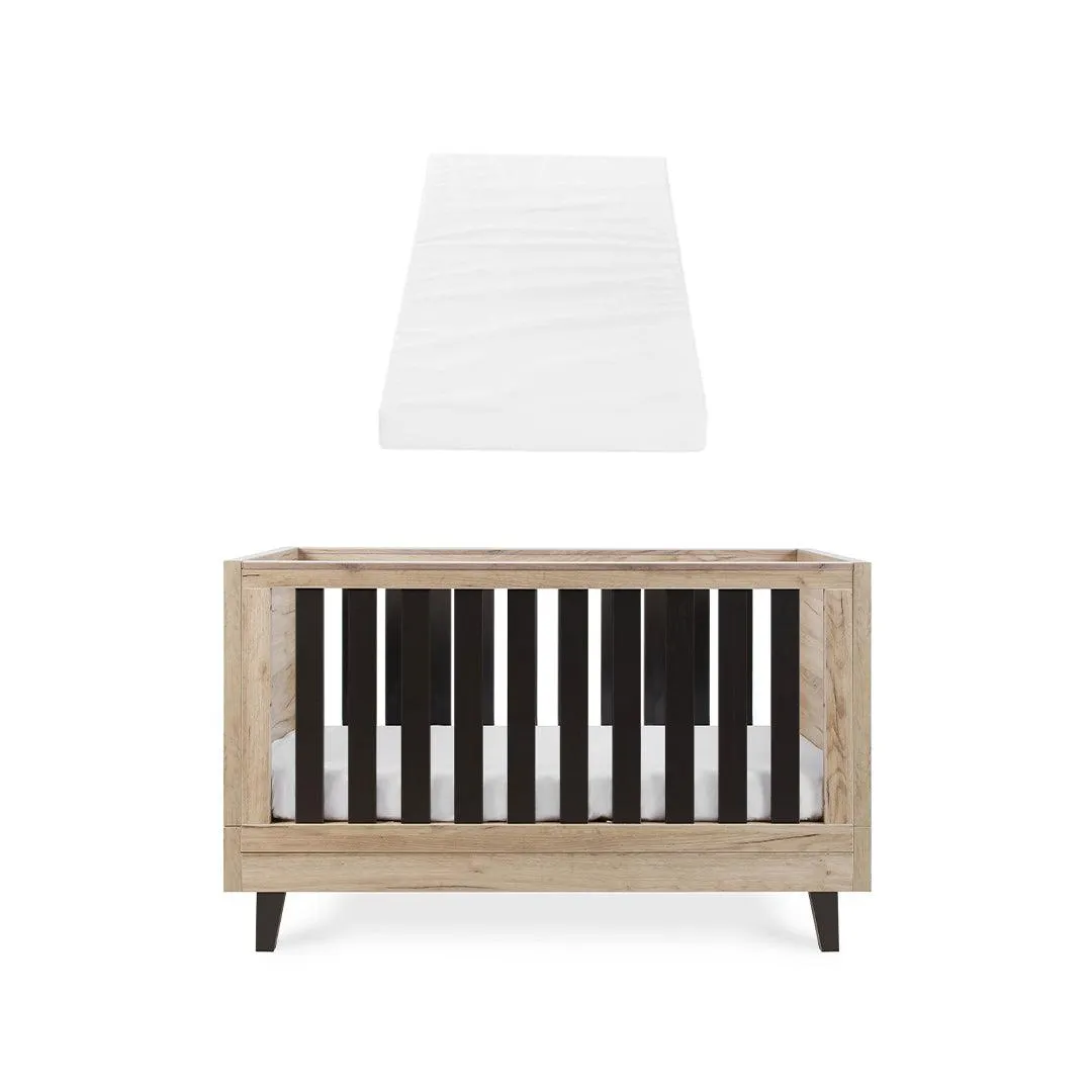 Tutti Bambini Como Cot Bed - Distressed Oak/Slate Grey