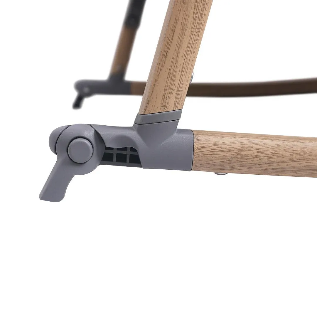Tutti Bambini CoZee Air Bedside Crib - Oak and Charcoal