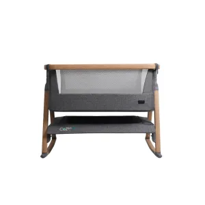 Tutti Bambini CoZee Air Bedside Crib - Oak and Charcoal