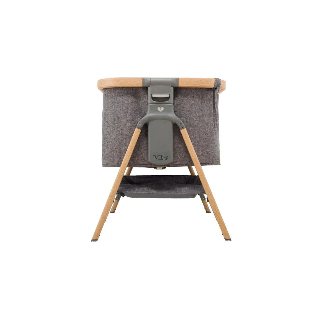 Tutti Bambini CoZee Bedside Crib - Oak and Charcoal