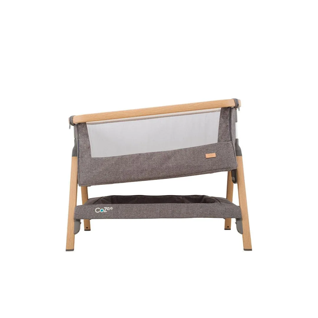 Tutti Bambini CoZee Bedside Crib - Oak and Charcoal