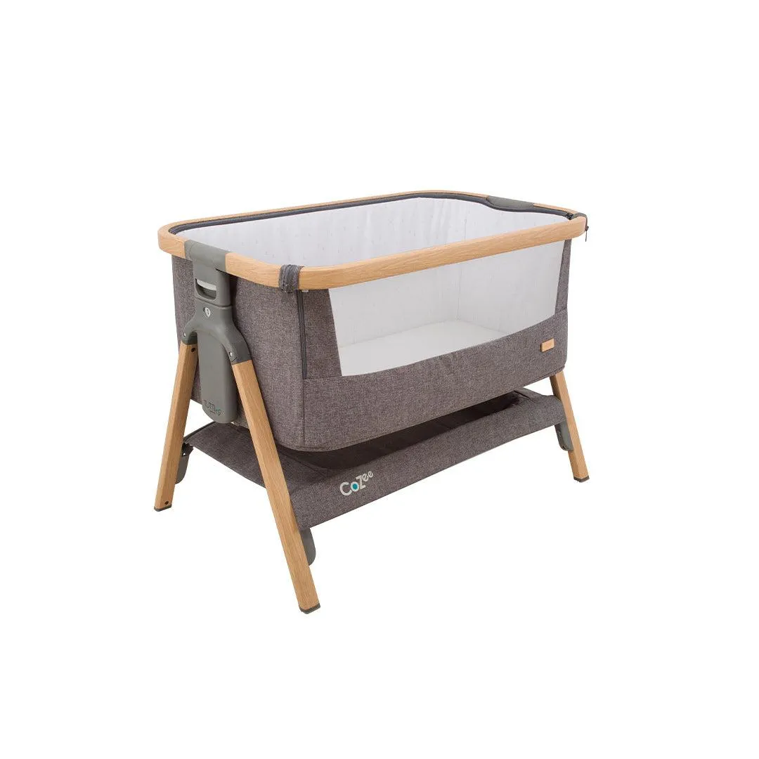 Tutti Bambini CoZee Bedside Crib - Oak and Charcoal