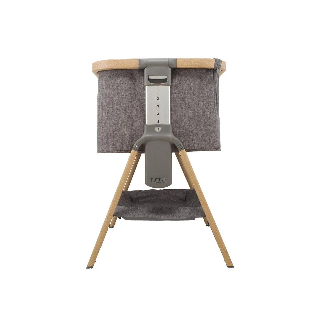 Tutti Bambini CoZee Bedside Crib - Oak and Charcoal