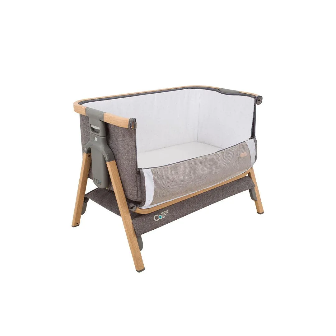 Tutti Bambini CoZee Bedside Crib - Oak and Charcoal