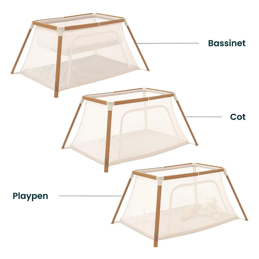 Tutti Bambini Cozee Go Day & Night Bundle - Scandanavian Walnut/Ecru