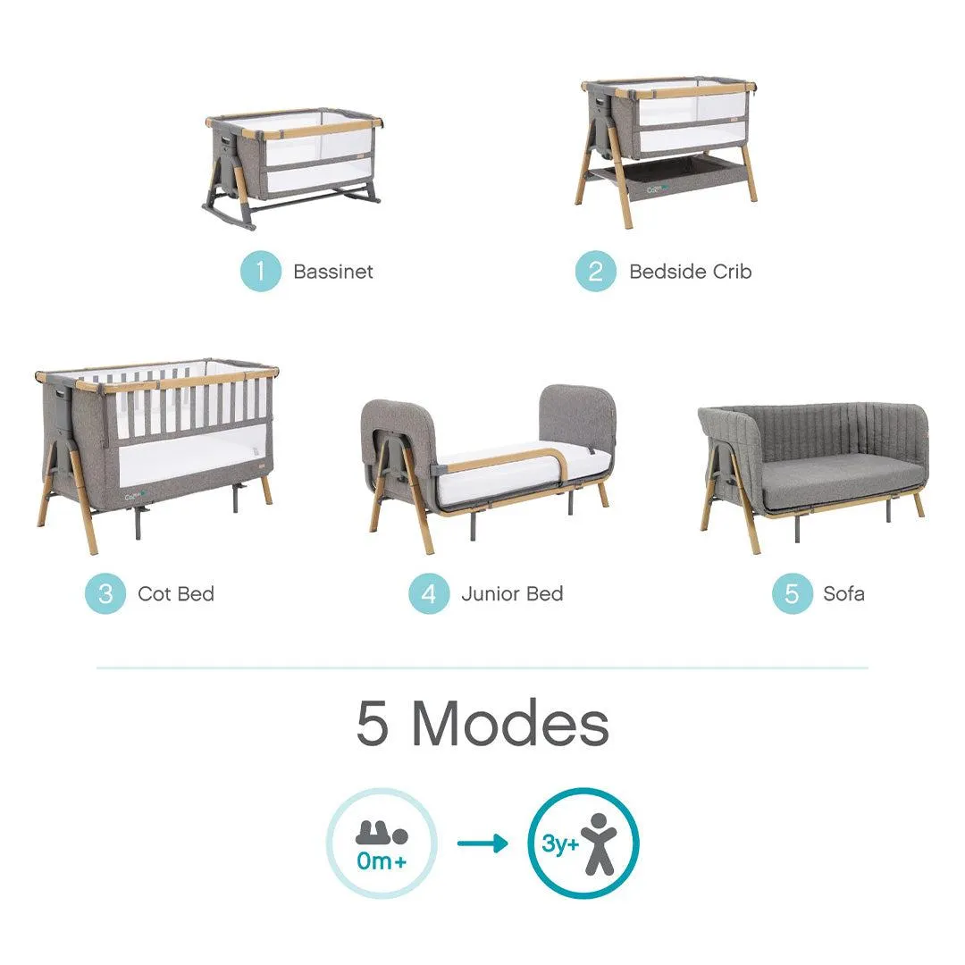 Tutti Bambini CoZee XL Complete Birth To 4  Years Package - Oak/Charcoal