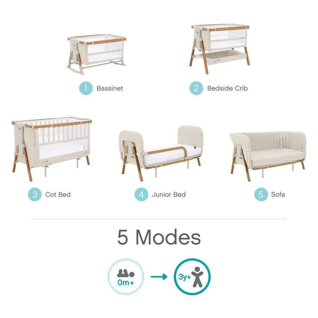 Tutti Bambini CoZee XL - Complete Birth To 4  Years Package - Scandinavian Walnut/Ecru