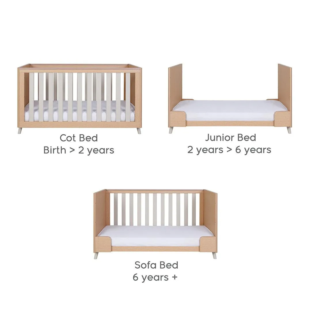 Tutti Bambini Fika 2 Piece Room Set - Light Oak/White Sand