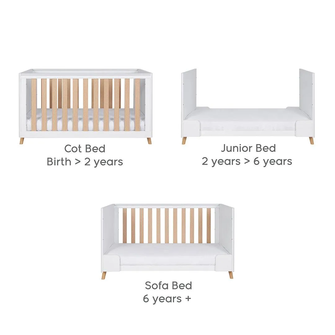 Tutti Bambini Fika 2 Piece Room Set - White/Light Oak