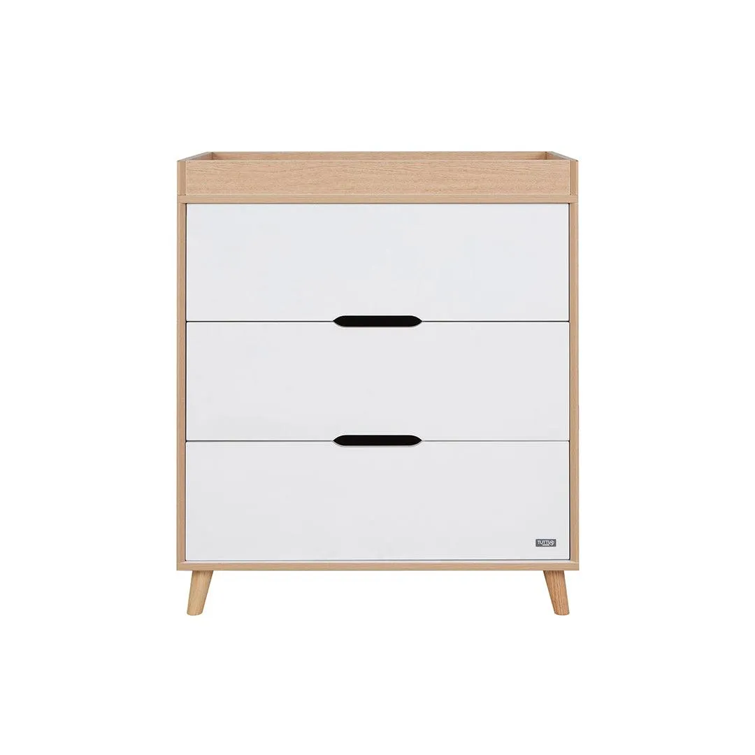 Tutti Bambini Fika 2 Piece Room Set - White/Light Oak