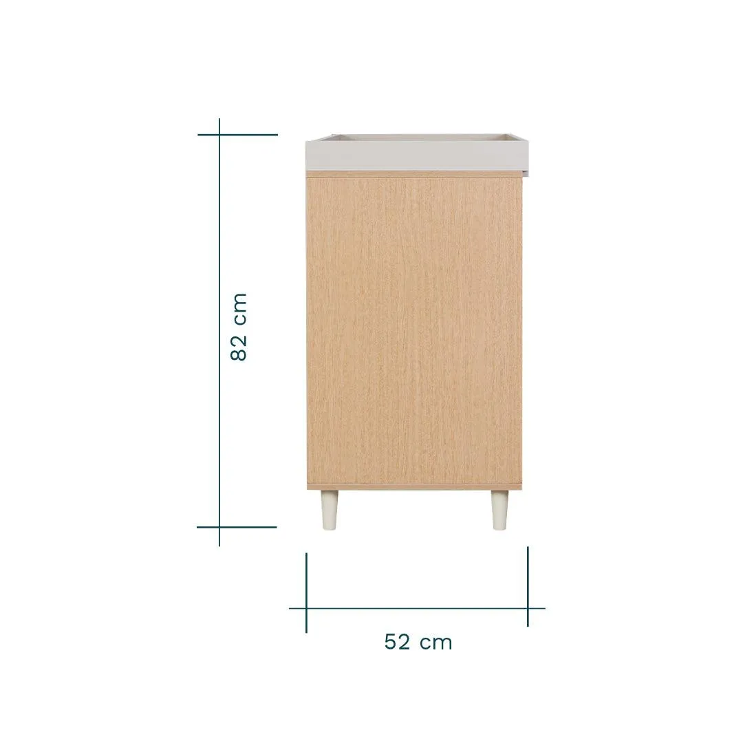 Tutti Bambini Fika Chest Changer - Light Oak/White Sand