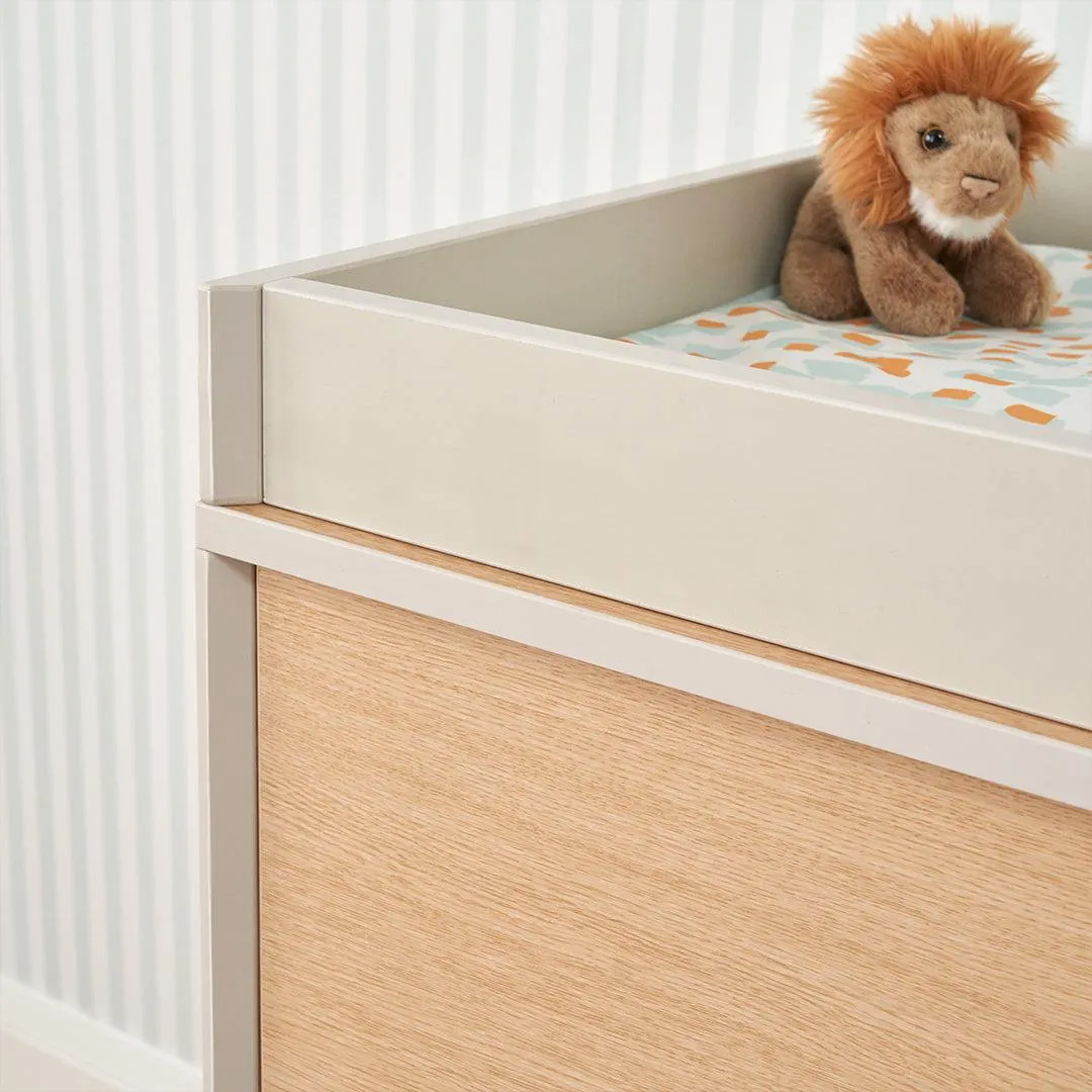 Tutti Bambini Fika Chest Changer - Light Oak/White Sand