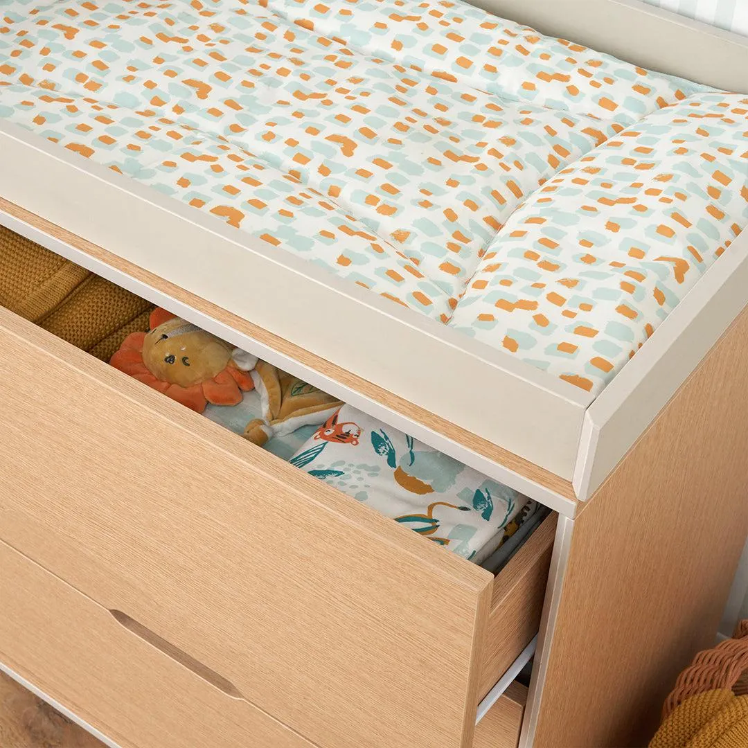 Tutti Bambini Fika Chest Changer - Light Oak/White Sand