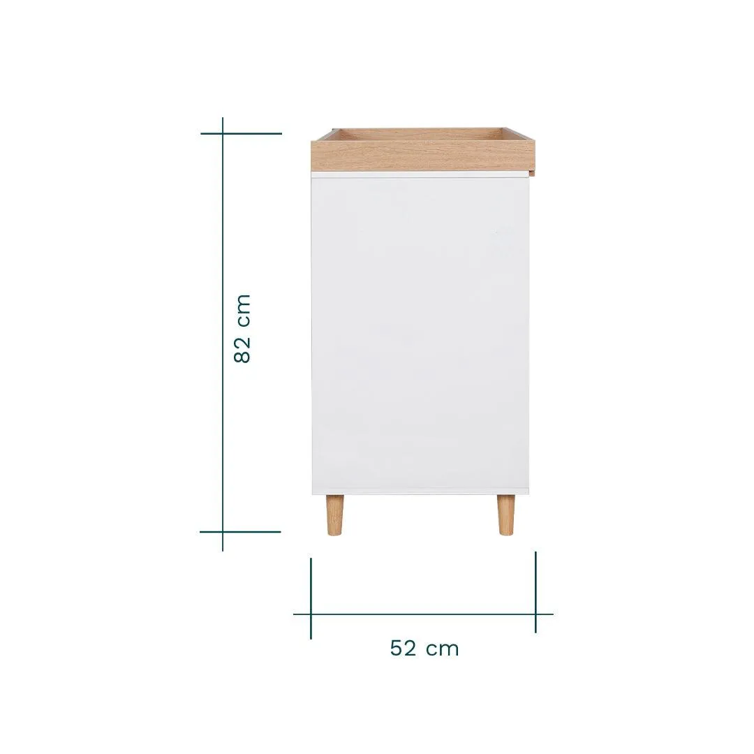 Tutti Bambini Fika Chest Changer - White/Light Oak
