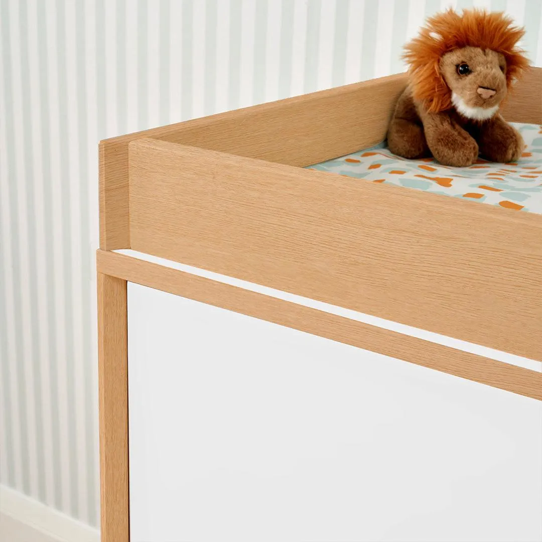 Tutti Bambini Fika Chest Changer - White/Light Oak
