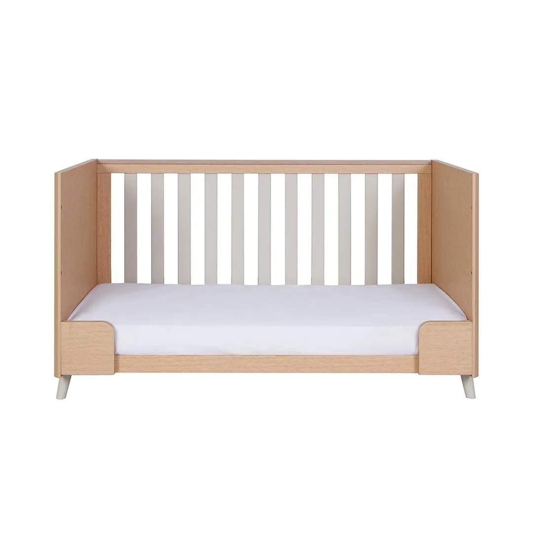 Tutti Bambini Fika Cot Bed - Light Oak/White Sand