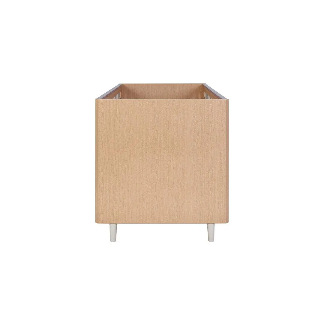 Tutti Bambini Fika Cot Bed - Light Oak/White Sand
