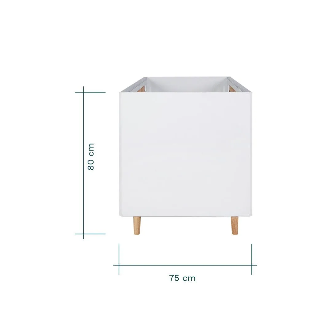 Tutti Bambini Fika Cot Bed - White/Light Oak