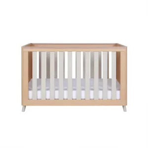 Tutti Bambini Fika Mini Cot Bed - Light Oak/White Sand
