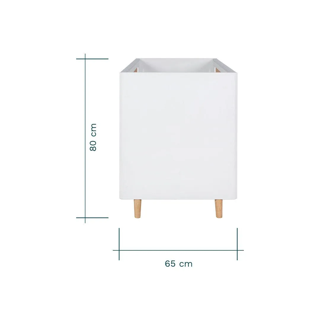 Tutti Bambini Fika Mini Cot Bed - White/Light Oak