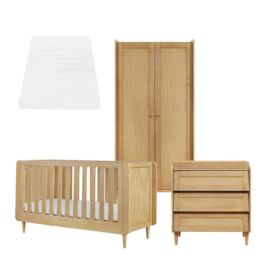 Tutti Bambini Japandi 3 Piece Room Set - Light Oak