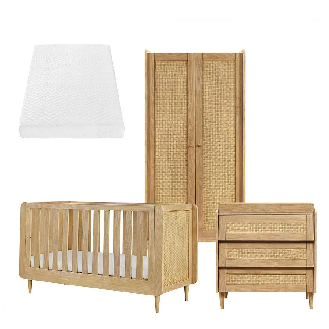 Tutti Bambini Japandi 3 Piece Room Set - Light Oak