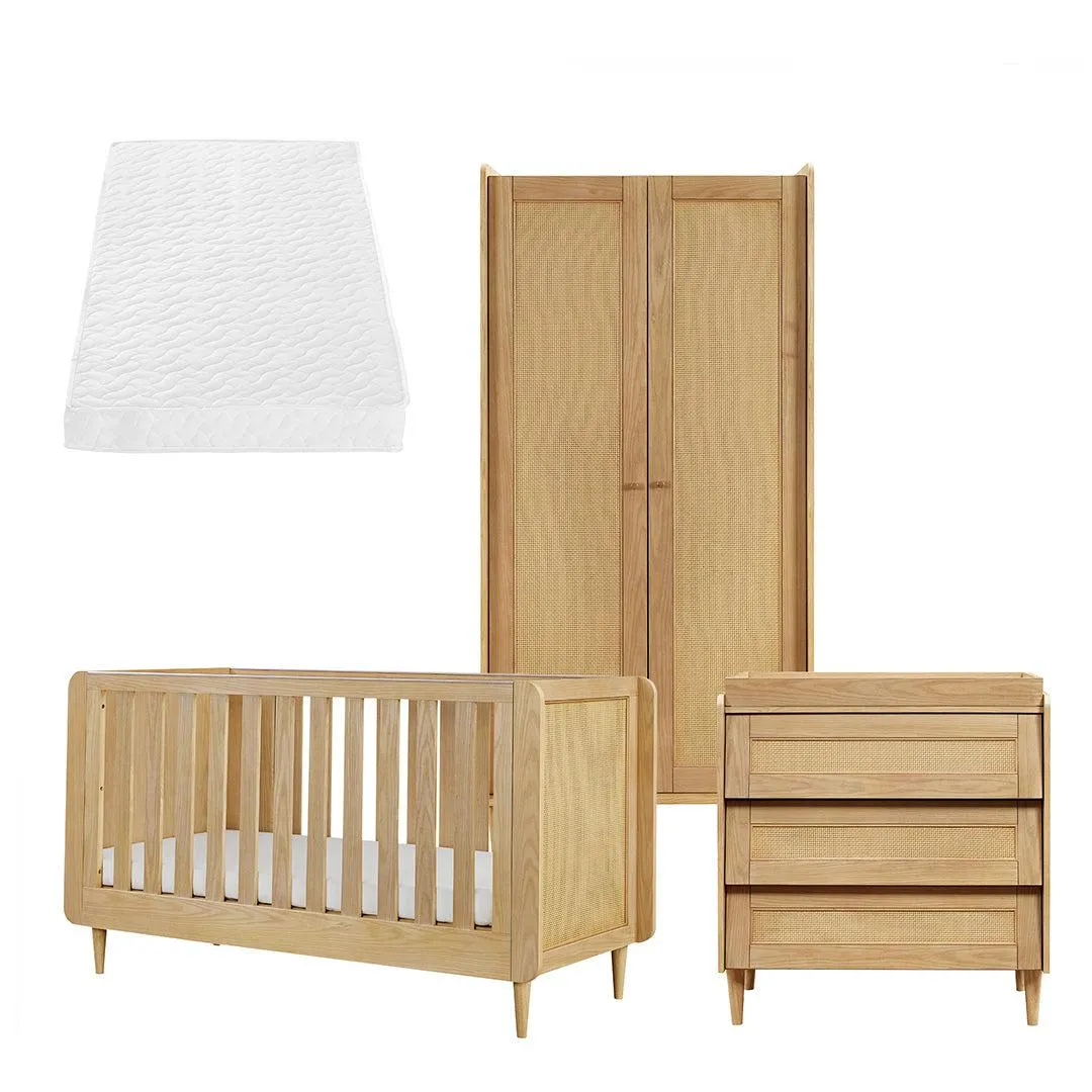 Tutti Bambini Japandi 3 Piece Room Set - Light Oak