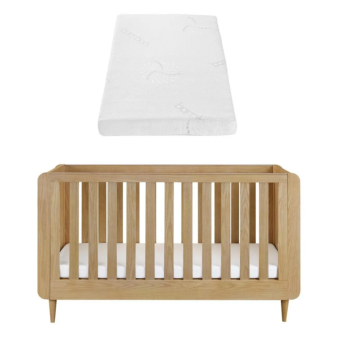 Tutti Bambini Japandi Cot Bed - Light Oak