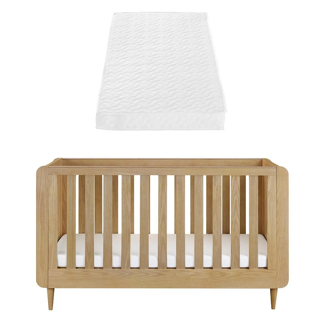 Tutti Bambini Japandi Cot Bed - Light Oak